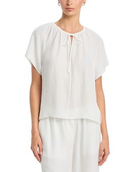 Theory Theory Short Sleeve Tie Top