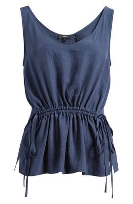 Theory Theory Side Tie Drawstring Waist Peplum Top