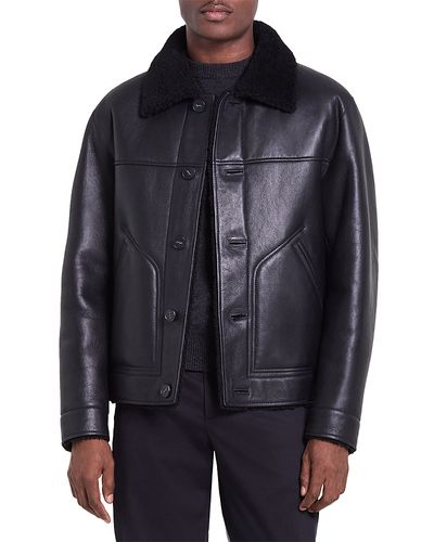 Theory Theory Sleek Merino Shearling Button Jacket