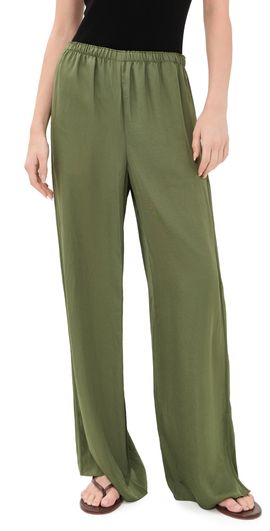 Theory Theory Slit Washed Twill Pants Forest Moss - 2r2