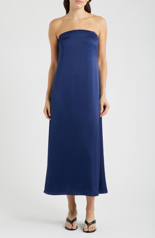 Theory Theory Strapless Satin Dress
