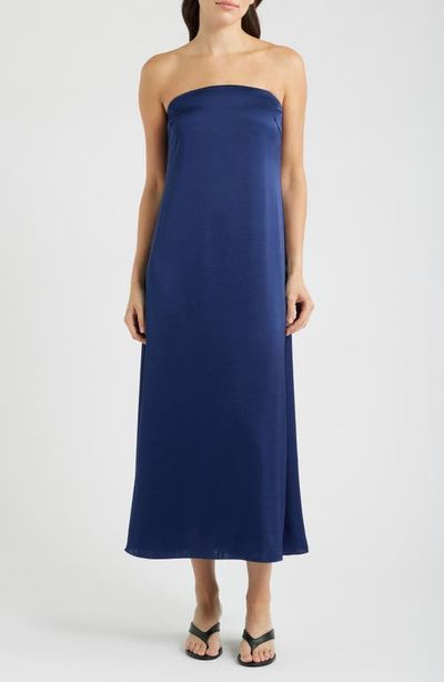 Theory Theory Strapless Satin Dress