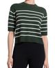 Theory Theory Striped Cashmere Crop Sweater - 1