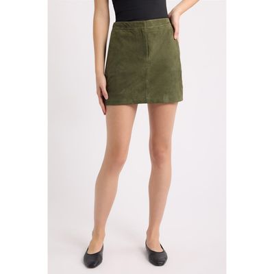Theory Theory Suede Ivy Miniskirt