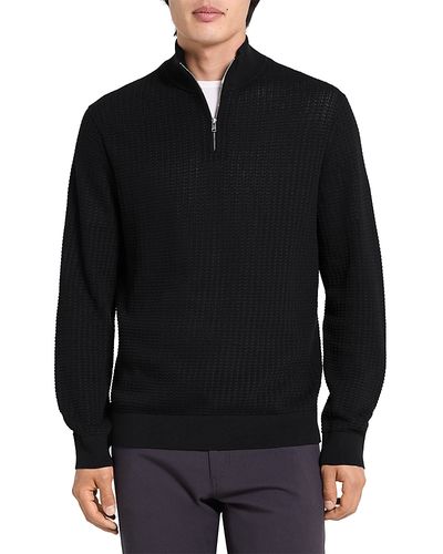 Theory Theory Walton Cotton Quarter Zip Sweater