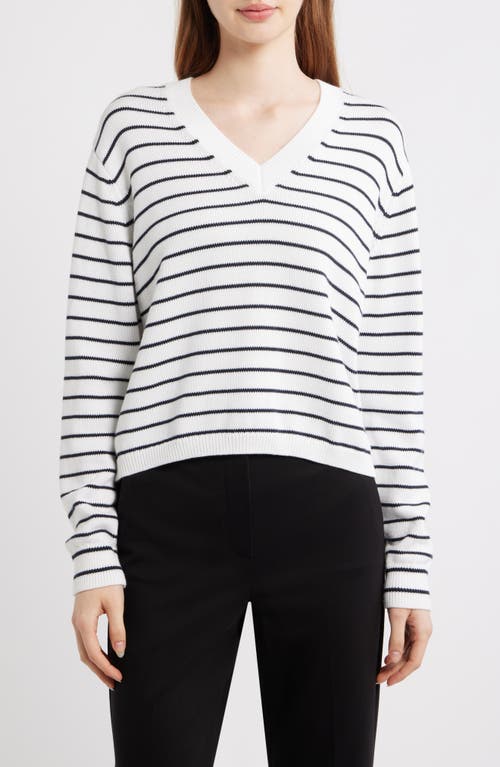 Theory Theory Waverly Crop Stripe Sweater