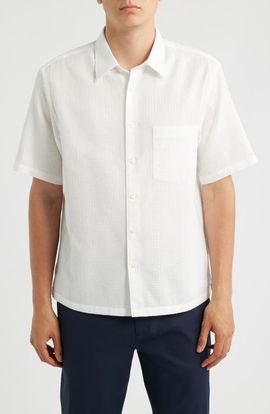 Theory Theory Weekend Short Sleeve Thermal Button-Up Shirt