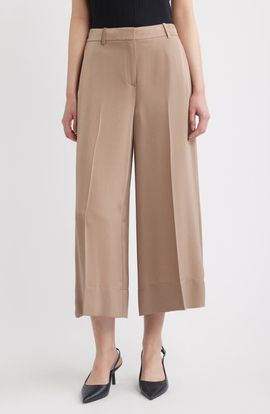 Theory Theory Wide Leg Satin Culottes