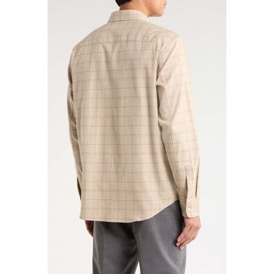 Theory Theory Windowpane Weekend Long Sleeve Button-Up Shirt