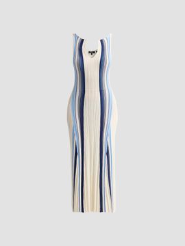 Theory Theory Women's Textured Striped Midi Dress