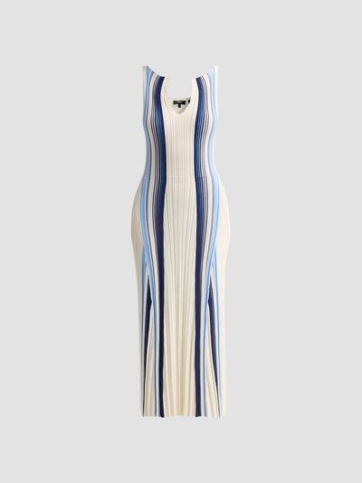 Theory Theory Women's Textured Striped Midi Dress