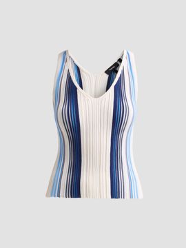 Theory Theory Women's Textured Striped Scoopneck Tank