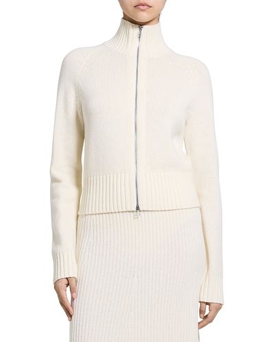 Theory Theory Wool & Cashmere Turtleneck Cardigan Sweater