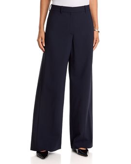 Theory Theory Wool Stretch Back Pleat Classic Trousers