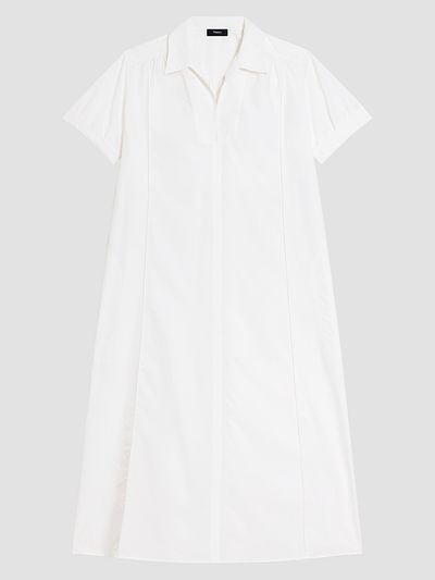 Theory Women's Cotton-Blend Shift Maxi Dress