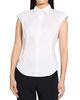 Theory Women's Cotton Cap-Sleeve Fitted Top - 3