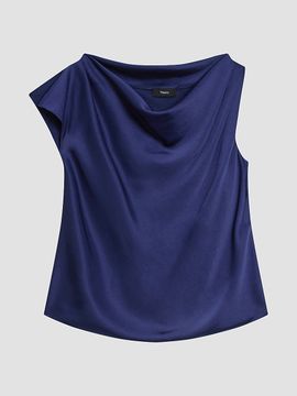 Theory Women's Cowlneck Satin Blouse