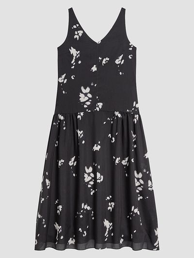 Theory Women's Floral Drop-Waist Midi Dress