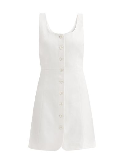Theory Women's Linen-Blend Sculpted Button-Front Minidress