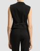 Theory Women's Notch Lapel Cinched Satin Vest - 3