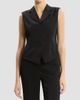 Theory Women's Notch Lapel Cinched Satin Vest - 4