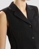 Theory Women's Notch Lapel Cinched Satin Vest - 5