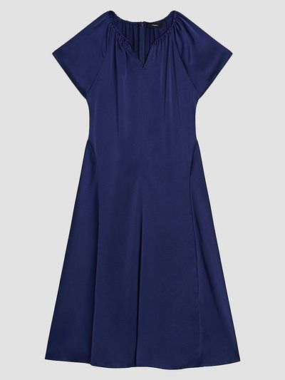 Theory Women's Satin A-Line Midi Dress