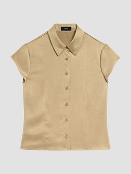 Theory Women's Satin Button-Front Shirt