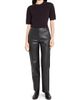 Theory Women's Straight Classic Leather Pants - 2