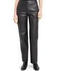Theory Women's Straight Classic Leather Pants - 3