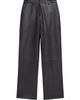 Theory Women's Straight Classic Leather Pants - 7
