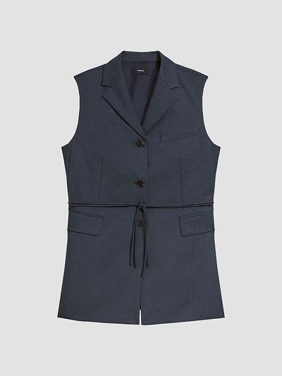 Theory Women's Twill Notch Lapel Vest