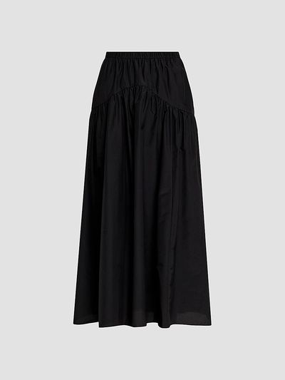 Theory Women's Yoke Cotton-Blend Midi Skirt