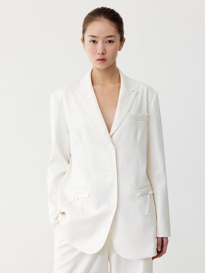 THETIS Ribbon Detail Wool Jacket