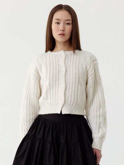 THETIS Round Twist Cable Cardigan
