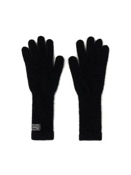 THINK PLANT Faux Fur Wool Gloves [Black]