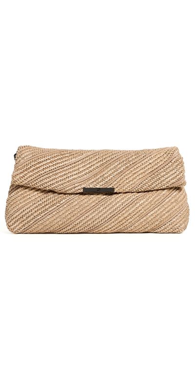 Think Royln Think Royln Embrace Clutch Beige Luxe/Raffia One