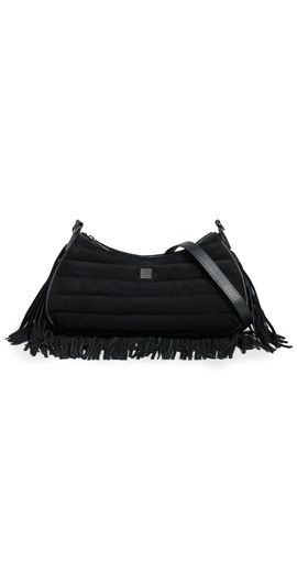 Think Royln Think Royln Maverick Fringe Suede Crossbody Bag Black Suede One