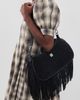 Think Royln Think Royln Maverick Fringe Suede Crossbody Bag Black Suede One - 2