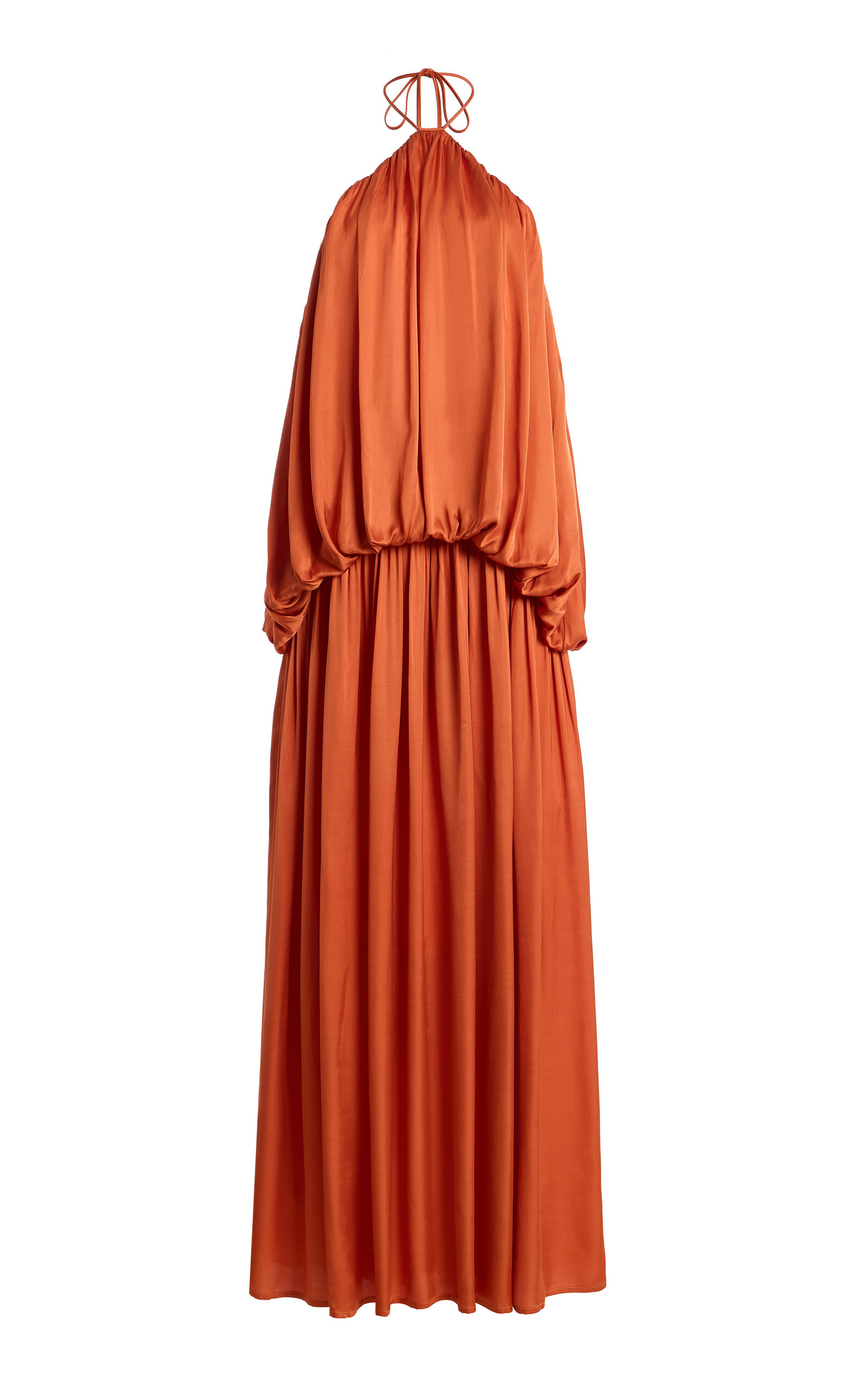 Third Form Third Form Dreamt Satin Maxi Halter Dress