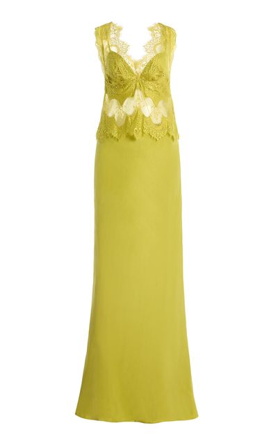chinese dress ladies VISIONS LACE DEEP V MAXI DRESS | EBONY — THIRD FORM main image 1