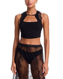 Thistle And Spire Thistle and Spire Kane Lace Trim Cropped Tank Top