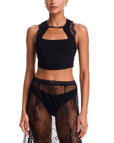 Thistle And Spire Thistle and Spire Kane Lace Trim Cropped Tank Top