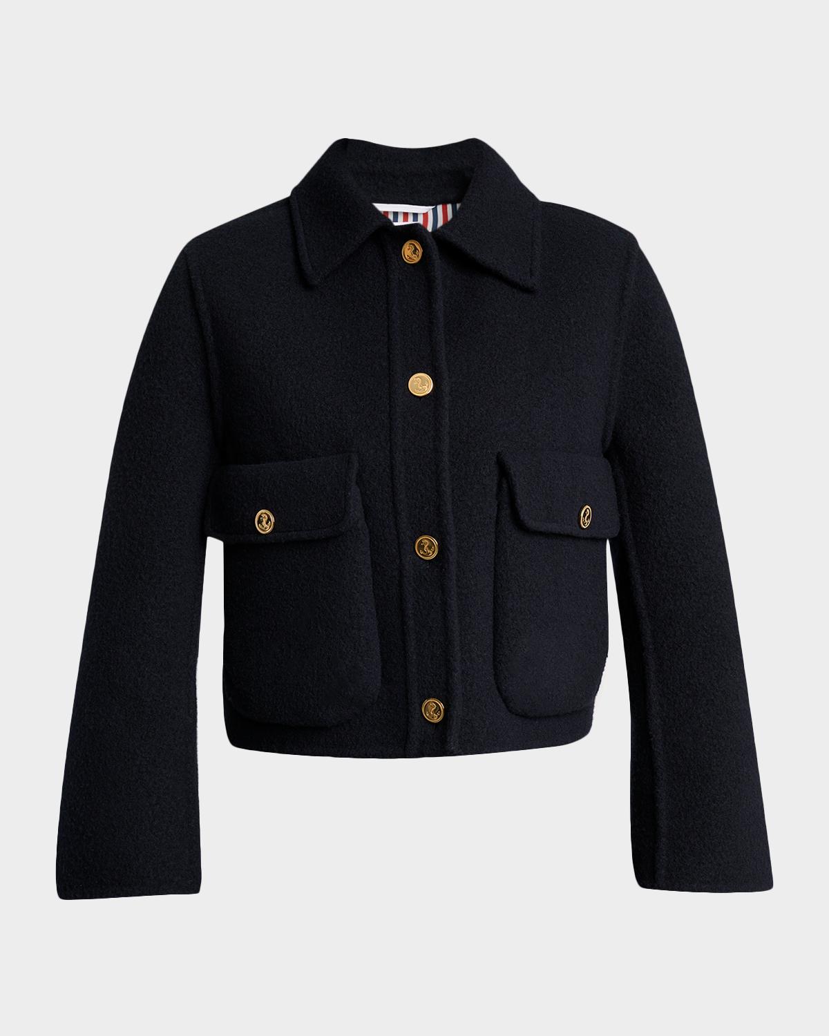Thom Browne Brushed Wool Single-Breasted Jacket