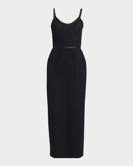Thom Browne Corset Sleeveless Maxi Dress