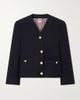 THOM BROWNE Cropped virgin wool-hopsack jacket - 1