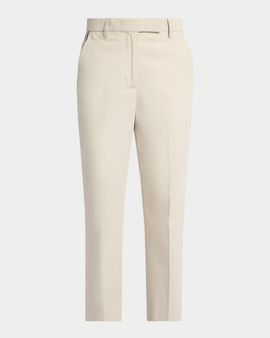 Thom Browne Grosgrain-Stripe Relaxed-Leg Ankle Pants