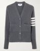 THOM BROWNE Grosgrain-trimmed striped cotton cardigan - 1