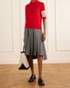 THOM BROWNE Grosgrain-trimmed striped wool polo shirt - 2