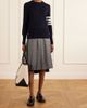 THOM BROWNE Grosgrain-trimmed striped wool sweater - 2